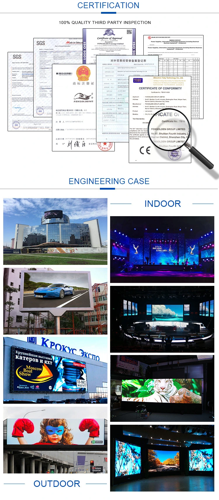 P2.5 P2 P3 P4 P5 Oudoor Pixel Pitch Module Fixed 3D Billboard Panels Price Replacement LED LCD TV Screens Stage for Concert Display Video Wall Price China