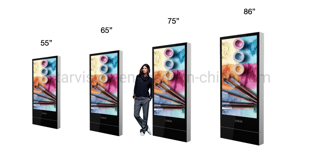 Freestanding 700nits High Brightness Digital Totem Kiosk for Shopping Center