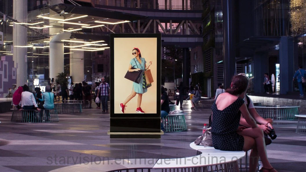 75" Free-Standing 4K Indoor Advertising LCD Digital Signage Display for Shopping Mall